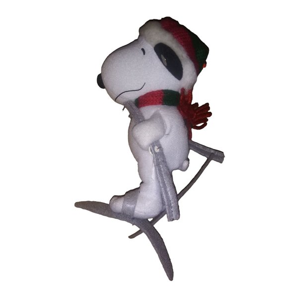 VTG Skiing Winter Snoopy Stuffed Christmas Musical Plush 7 Inch Holiday Toy HTF - Picture 4 of 9